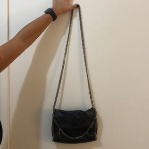 Stella McCartney crushed blue suede cross body bag - gently used